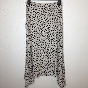 By The River Leopard Print Asymmetrical Maxi Skirt S